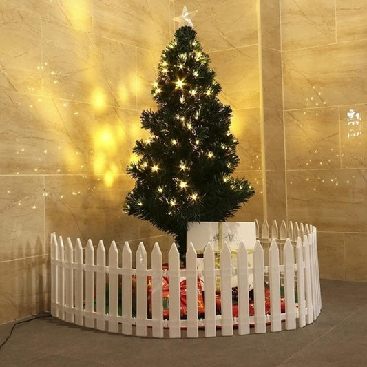 Avelena | Weihnachtsbaumzaun - Weihnachtsweißer Zaun für die Wohnkultur Einfach zu montieren