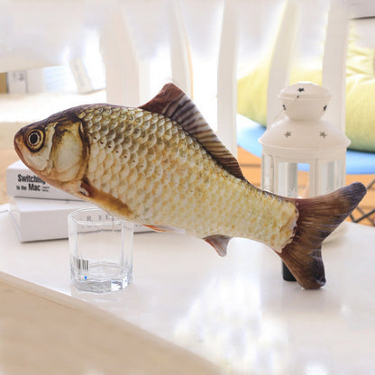 Avelena | 1Pc 3D Fisch Kreativ Katze Kätzchen Kauen Katzen Spielzeug Puppe Katzenminze Gefüllter Fisch Interaktives Kätzchen Spielzeug Gefülltes Kissen