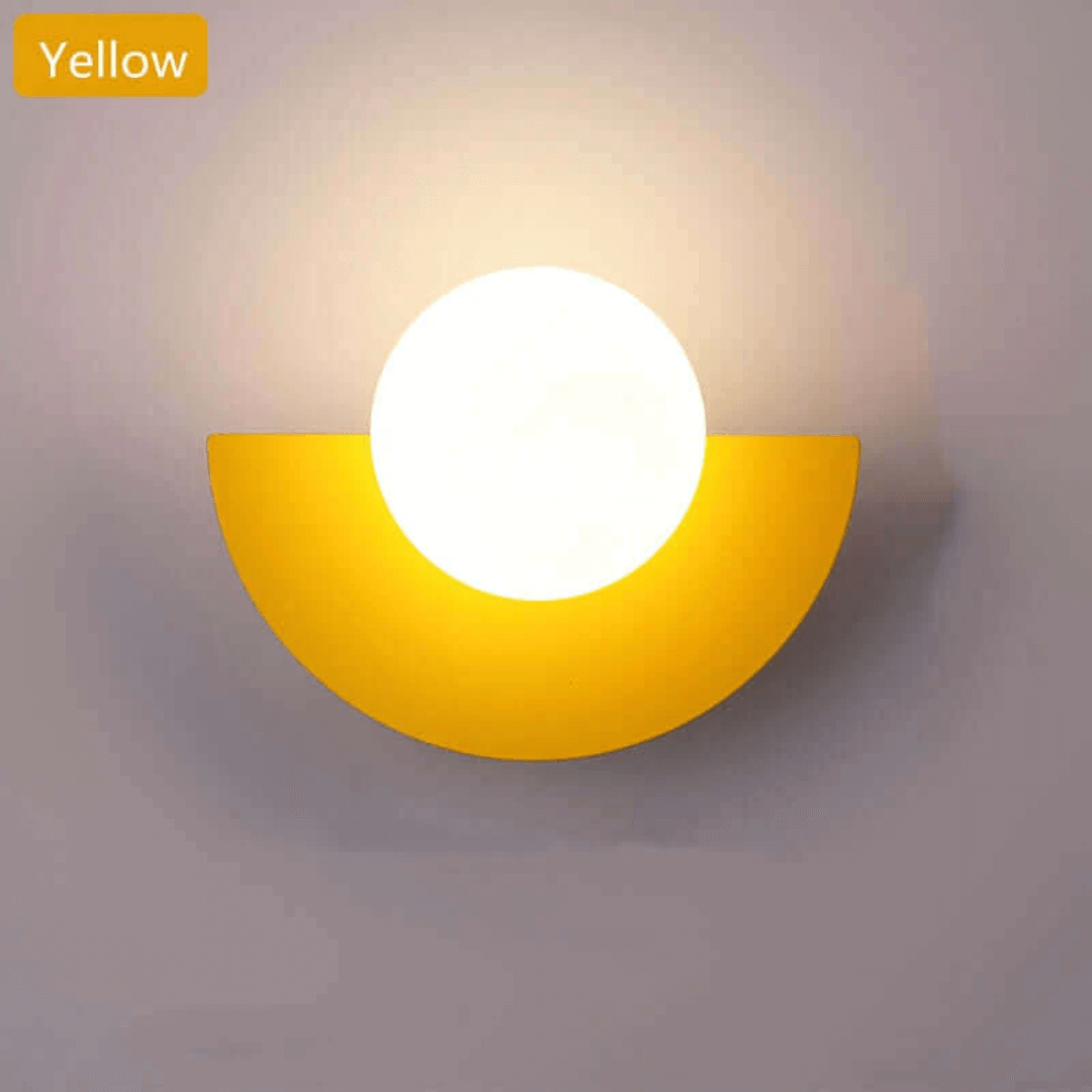 Avelena | Metallische Halbmook Wandlampe