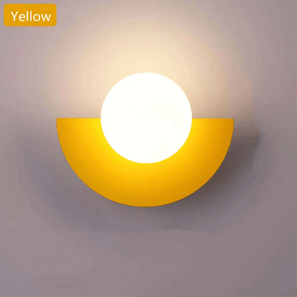 Avelena | Metallische Halbmook Wandlampe