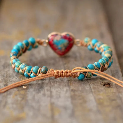 Avelena | Herz Jasper Armband