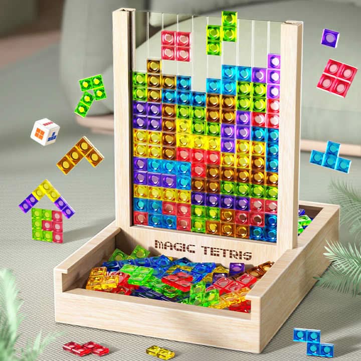Avelena | Holz Tetris Puzzle Brettspiel für Kinder und Erwachsene