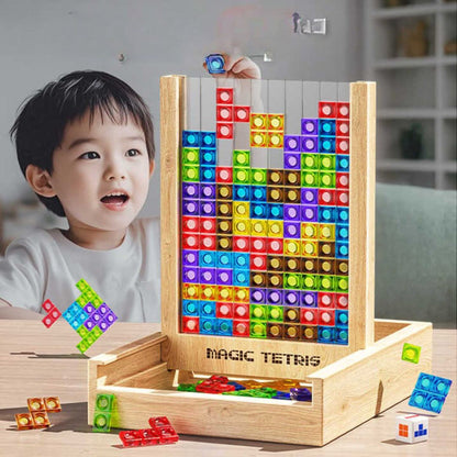 Avelena | Holz Tetris Puzzle Brettspiel für Kinder und Erwachsene