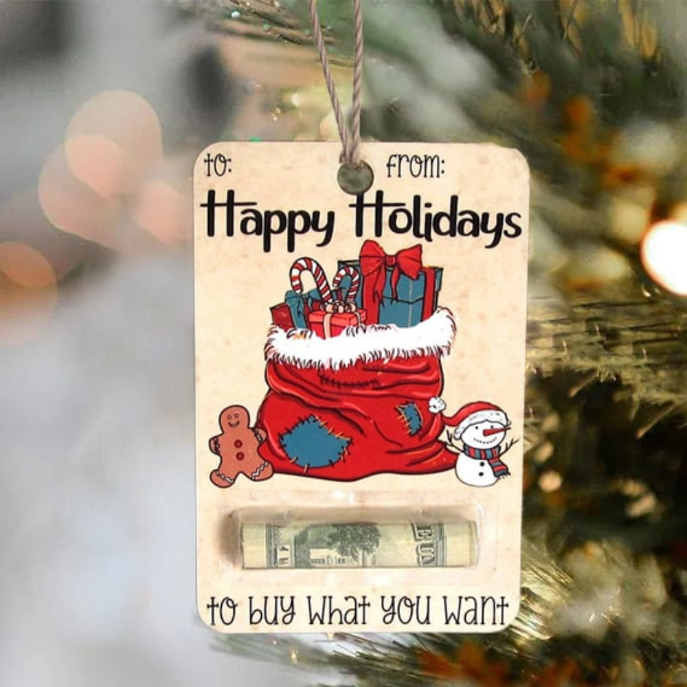 Avelena | Christmas Wooden Money Holder Ornament