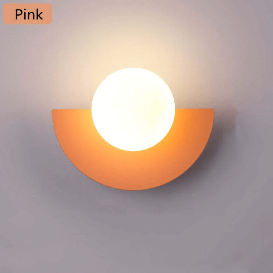 Avelena | Metallische Halbmook Wandlampe