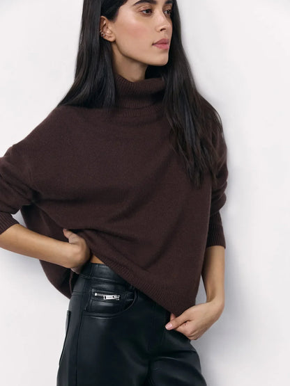Avelena | Modischer, Weit Geschnittener Pullover für Frauen