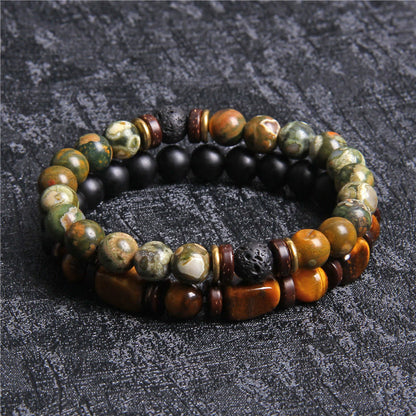 Avelena | Afrikanisch Türkis & Tigerauge Armband Naya Sammlung