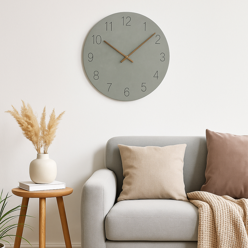 Avelena | Wooden Minimalist Silent Wall Clock