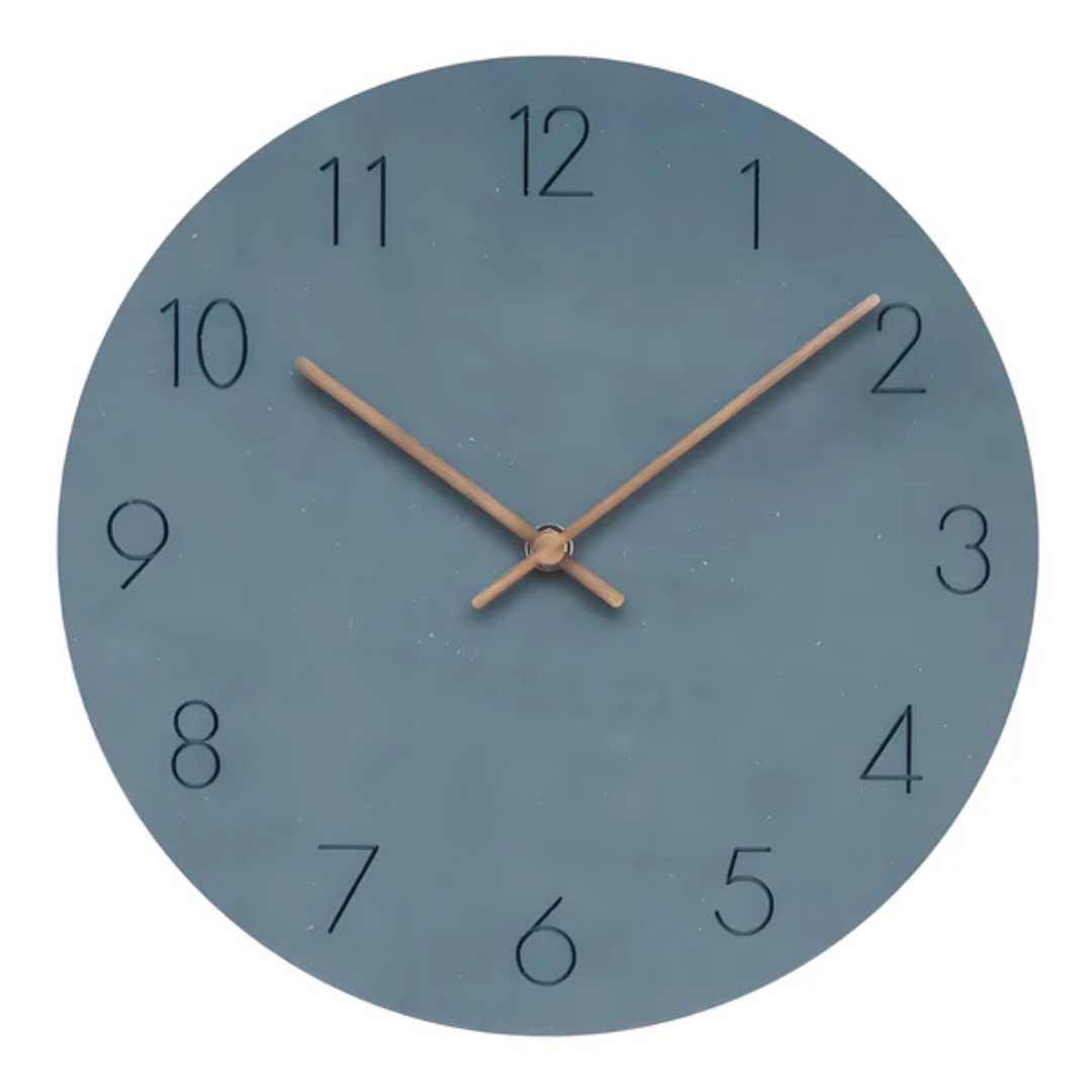 Avelena | Wooden Minimalist Silent Wall Clock