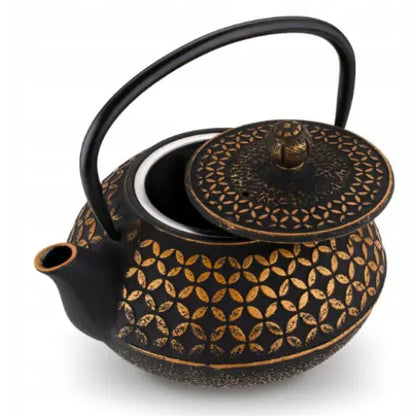 Avelena | Elegante Teekanne aus Gusseisen 0,8L mit Infuser Hanako Gold