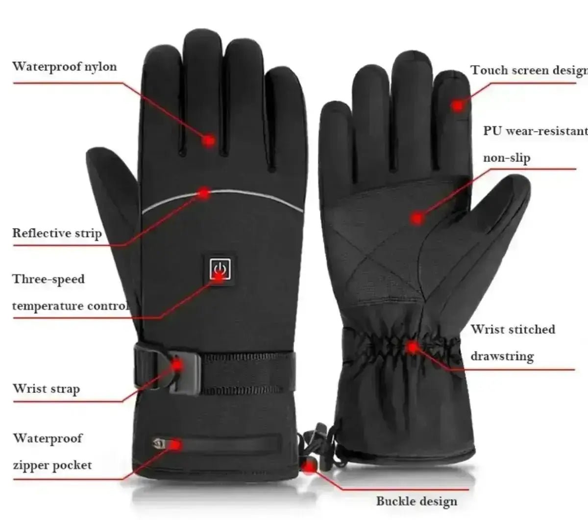 Avelena | Elektrische und Beheizte Winterhandschuhe mit 4000 Mah Powerbanks