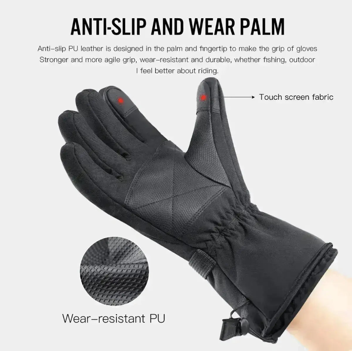 Avelena | Elektrische und Beheizte Winterhandschuhe mit 4000 Mah Powerbanks