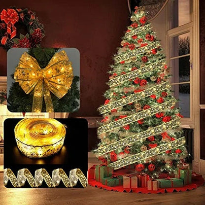 Avelena | Verzaubernde Band-Lichter – Weihnachtsbaum-Ornamente & Wohnkultur für eine magische Neujahrsfeier!