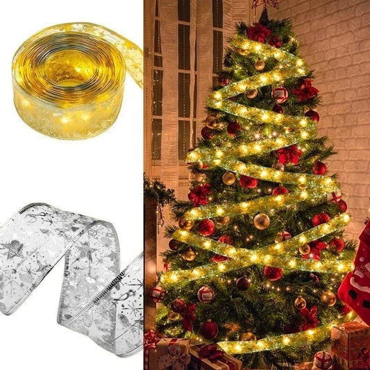 Avelena | Verzaubernde Band-Lichter – Weihnachtsbaum-Ornamente & Wohnkultur für eine magische Neujahrsfeier!