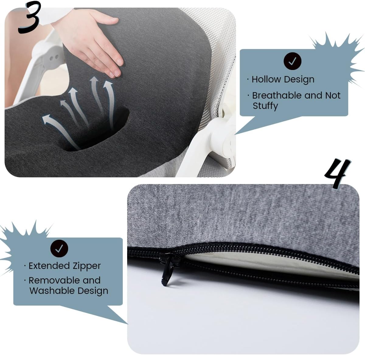 Avelena | BODYFORM PAD – Ergonomisches Gedächtnisschaum-Sitzkissen für jeden Komfort