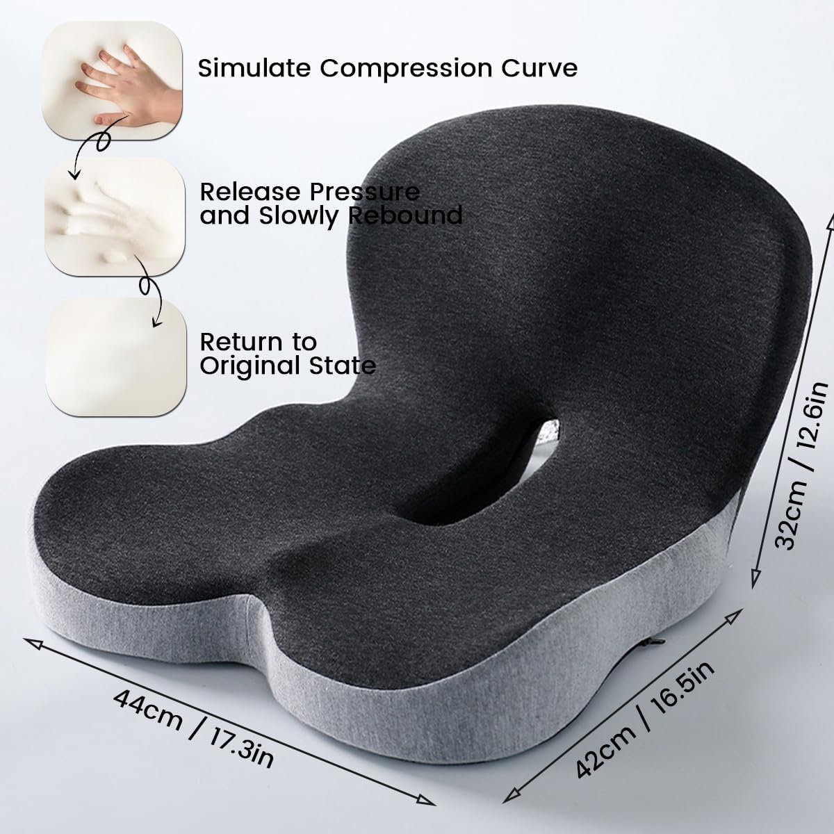 Avelena | BODYFORM PAD – Ergonomisches Gedächtnisschaum-Sitzkissen für jeden Komfort