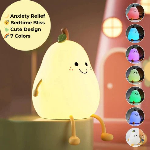 Avelena | Pear Star ️ Beruhigendes Nachtlicht für Einen Besseren Schlaf Ihres Kindes - 7 Farben