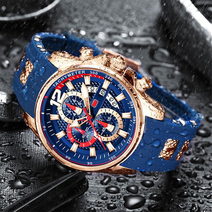 Avelena | Wasserdichte Motorsport-Uhr für Männer mit leuchtend