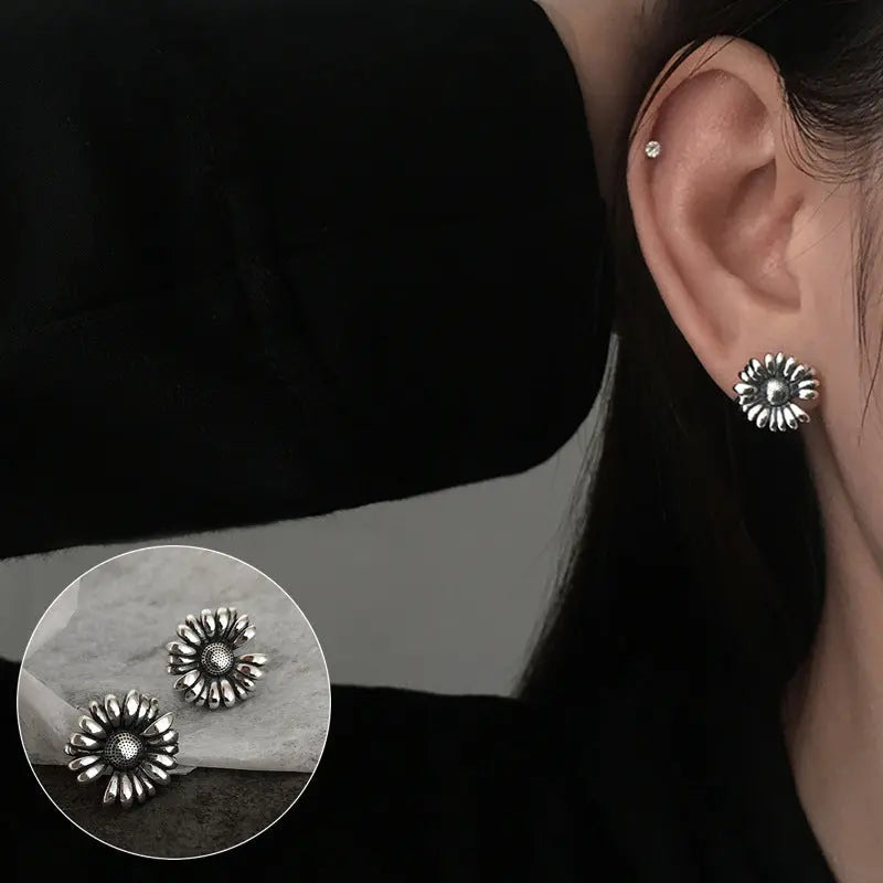Avelena | 925 Silber Lava Stud Ohrringe: Ausdrucksvolle Persönlichkeit Schmuck