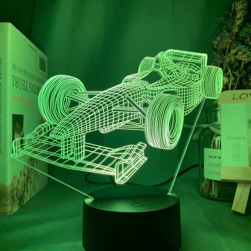 Avelena | Formel-1-3D-Illusionslampe mit Farbmodus