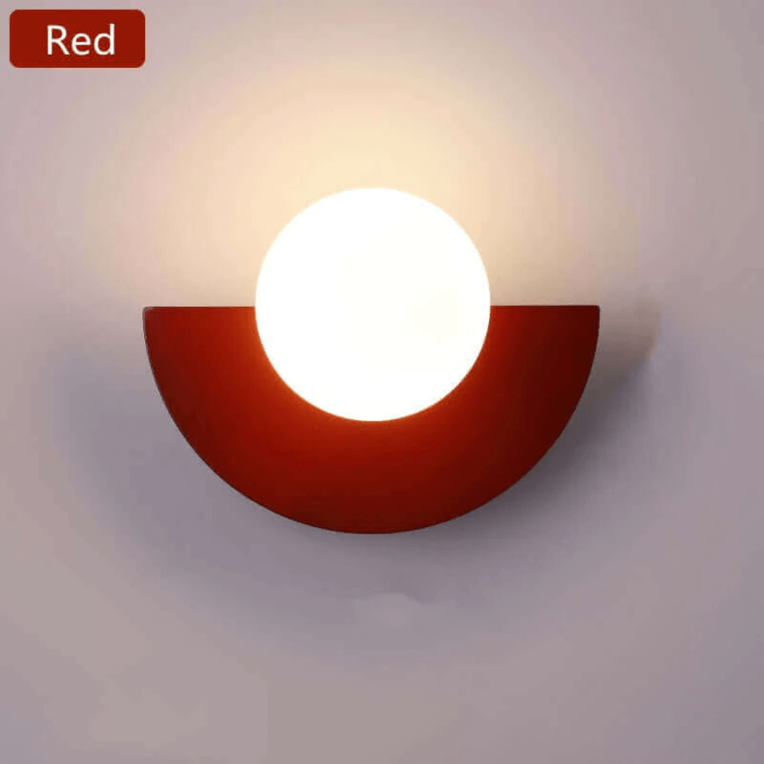 Avelena | Metallische Halbmook Wandlampe