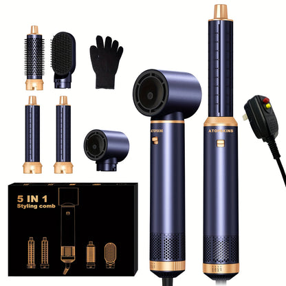 Avelena | CurlMate | 5-in-1 Haartrockner & Multistyler für perfekte Locken und glattes Haar