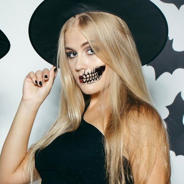 Avelena | Temporäre Tattoos Halloween | Tag der Toten Motiv | Wasserdicht & Hautfreundlich
