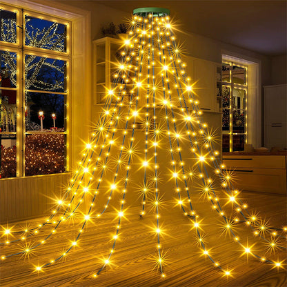 Avelena | Weihnachtsbaum Wasserfalllichter mit Ring