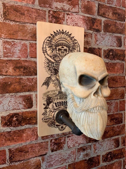 Avelena | Bearded Skull – Adler Schädel & Kreuz