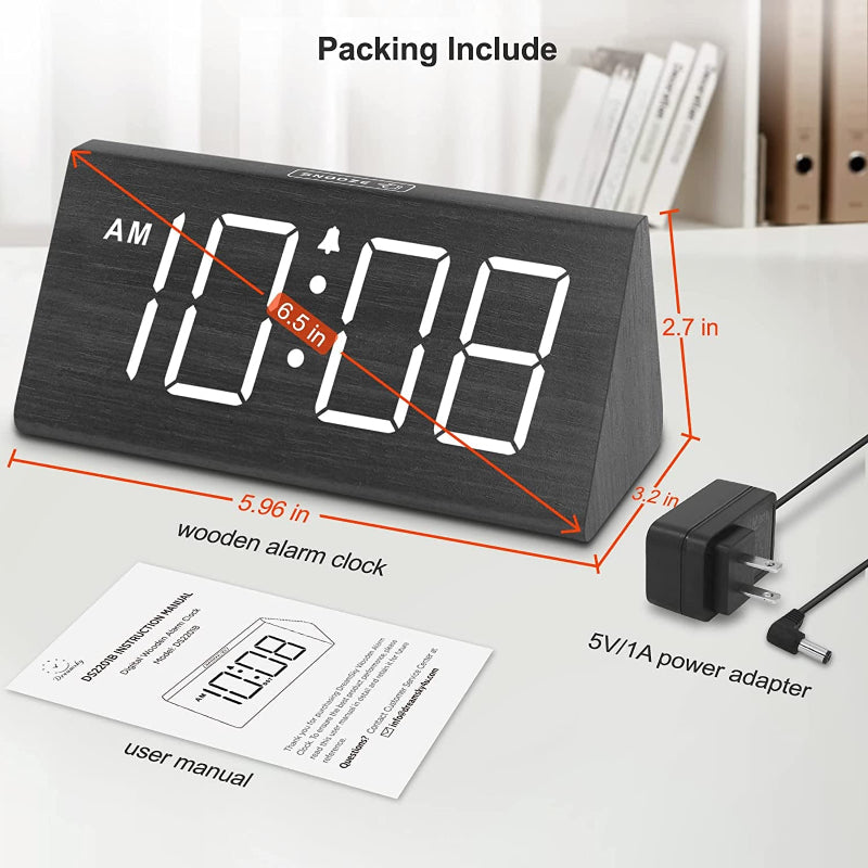 Avelena | Drei Digitale Wecker Mit Usb-Anschluss, Lauter Alarm, Dimmer Und Schlummerfunktion