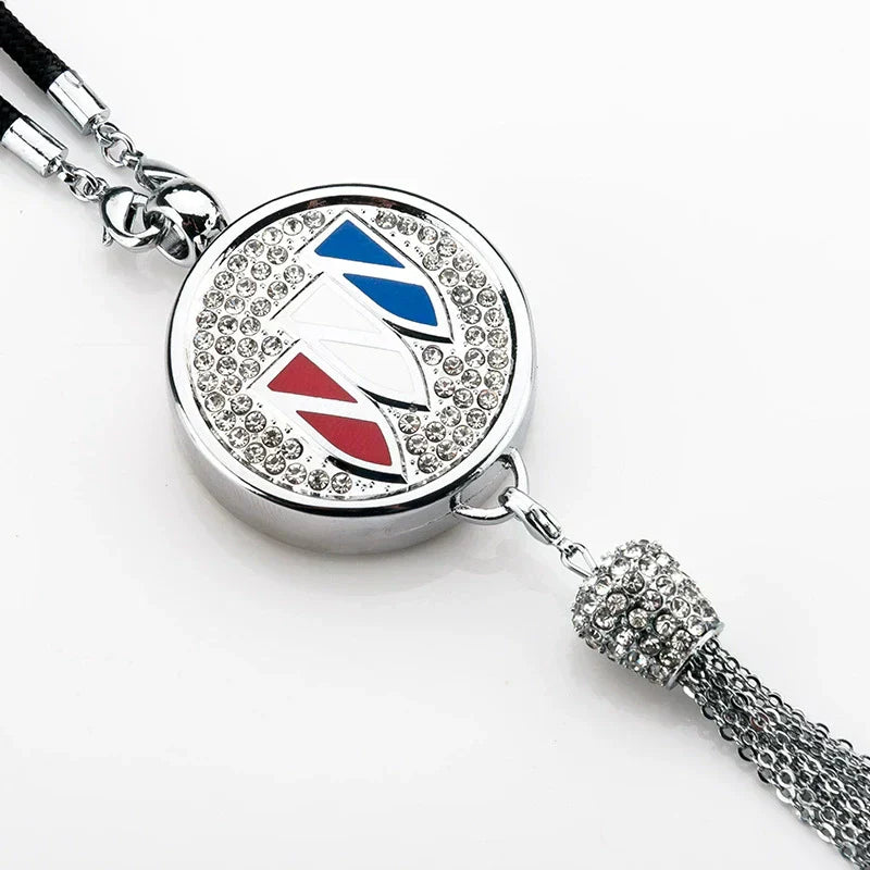 Avelena | Auto-Logo Parfüm-Anhänger | Kristall & Zinklegierung | Funkelnde Dekoration & Geschenkidee