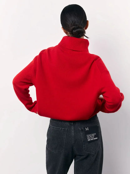 Avelena | Modischer, Weit Geschnittener Pullover für Frauen