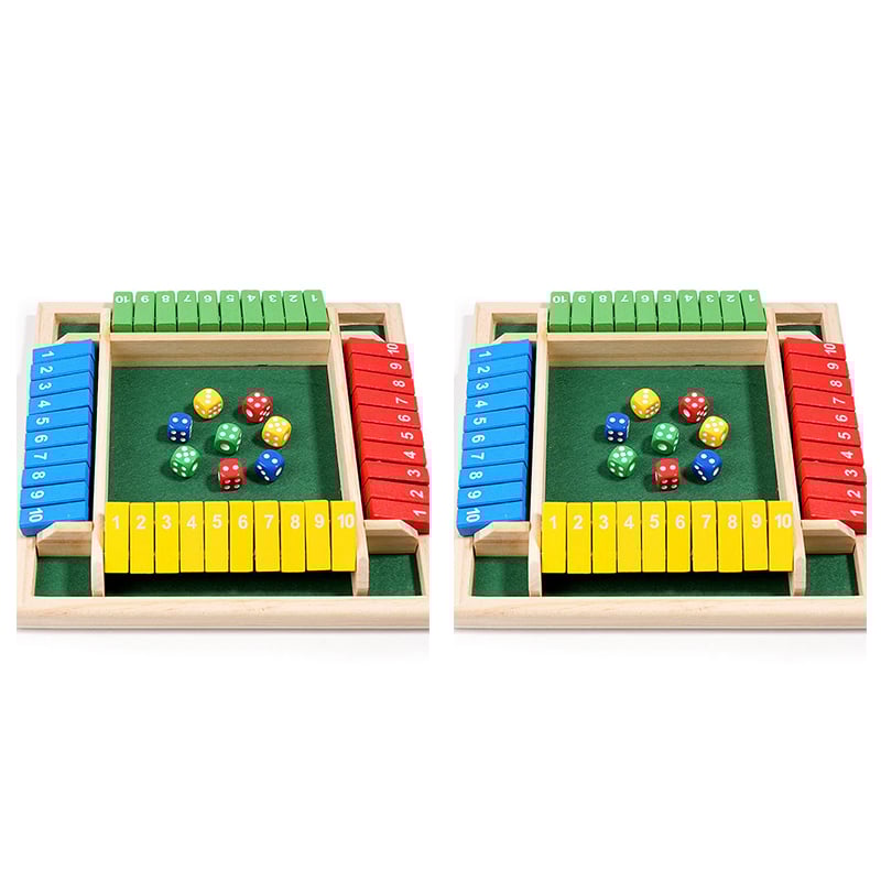 Avelena | Shut The Box Spiel - Spaß Tisch Mathematikspiel für Erwachsene & Kinder