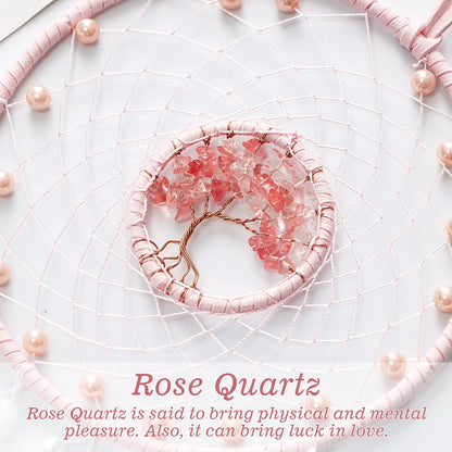 Avelena | Frendorf Kristall Lebensbaum Feder Glühen Traumfänger