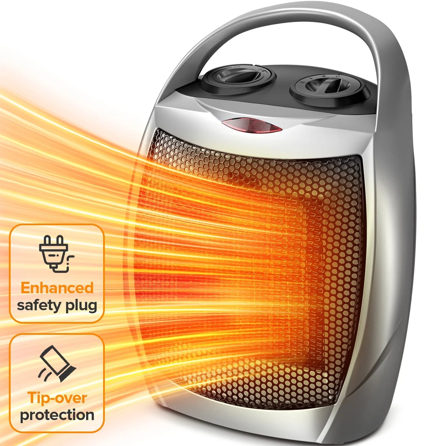 Avelena | Tragbarer Kompakter 950W/1500W Heizlüfter mit Thermostat - ETL Zertifiziert
