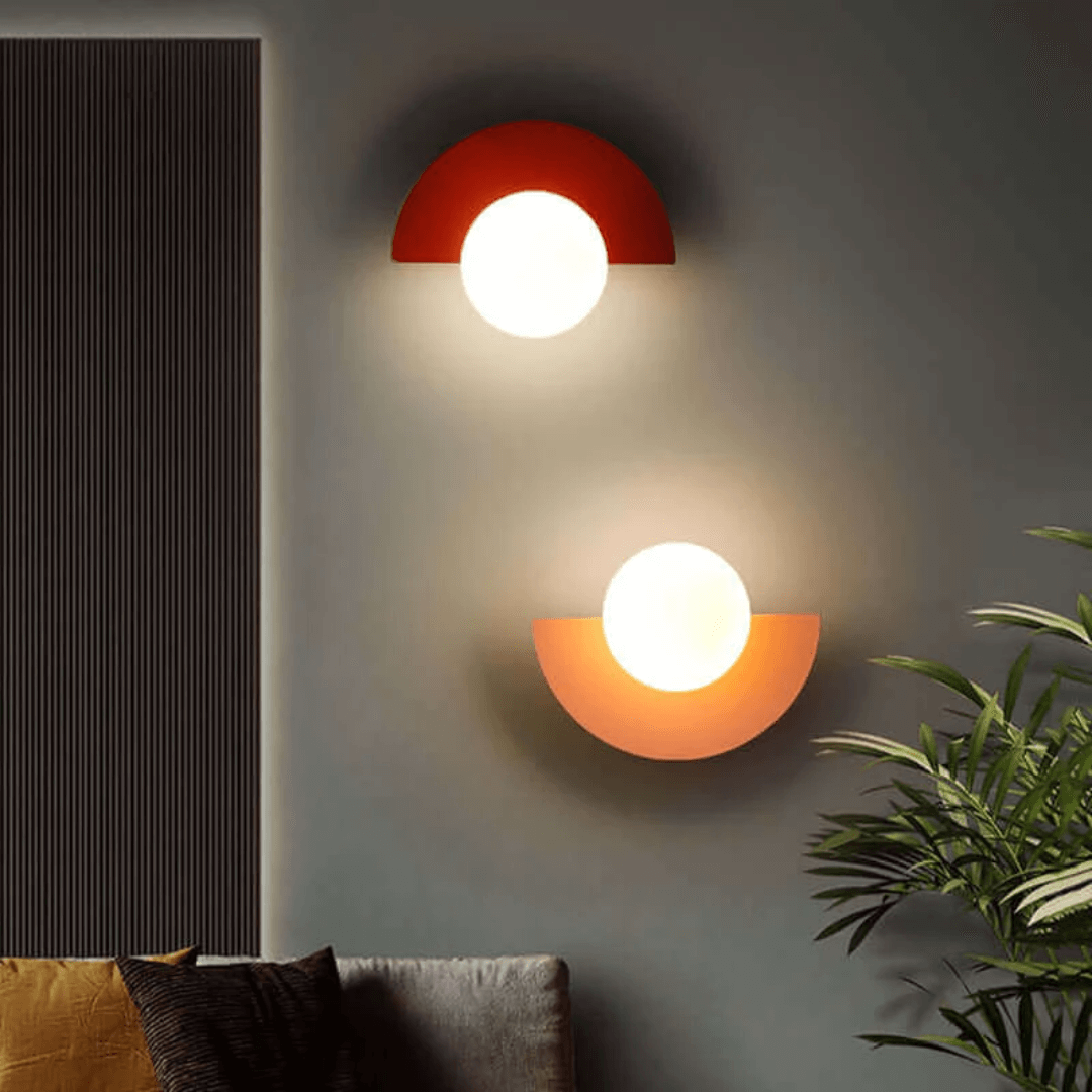 Avelena | Metallische Halbmook Wandlampe