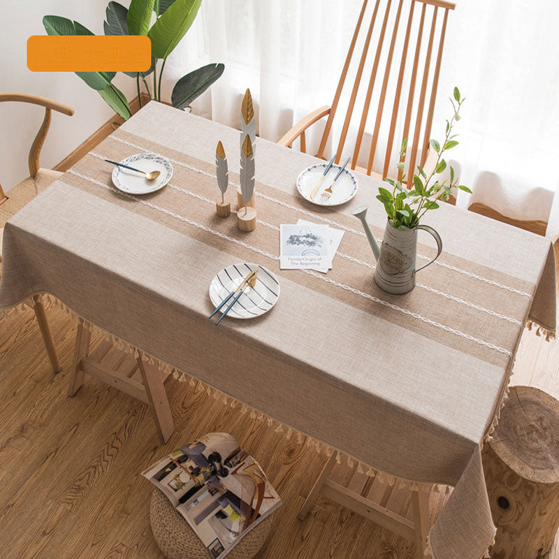 Avelena | Wasserdicht Ölbeständig Rechteckige Tischdecke Baumwolle Leinen Faltenresistente Tischdecke für Küche Esszimmer Buffet Party