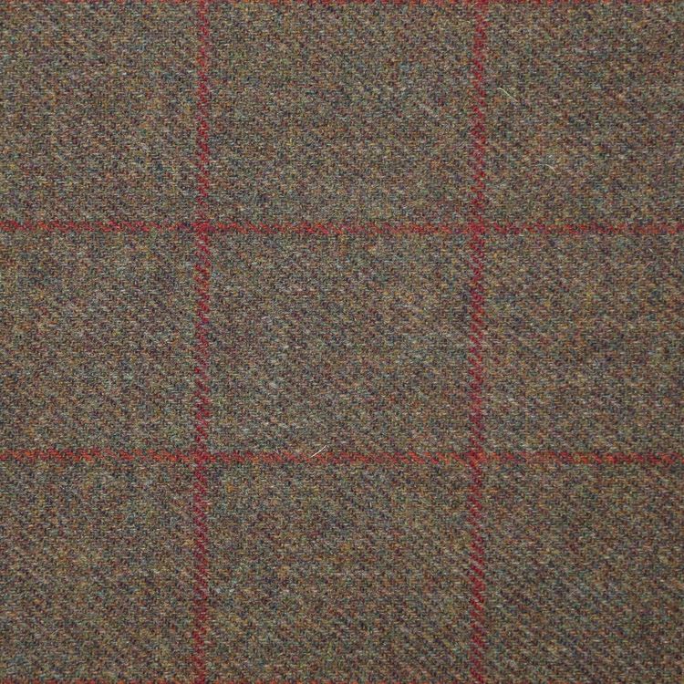 Avelena | Garforth Tweed Flat Cap Nidd Braun/Rot