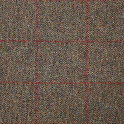 Avelena | Garforth Tweed Flat Cap Nidd Braun/Rot