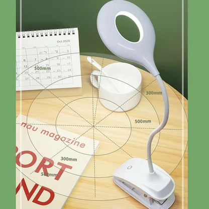 Avelena | Wiederaufladbare LED Tischlampe mit Clip – Einstellbare Schreibtischleuchte für Homeoffice und Studium