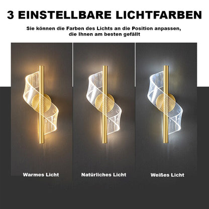 Avelena | Luxus Glas Wandlampe mit Kerzenhalter