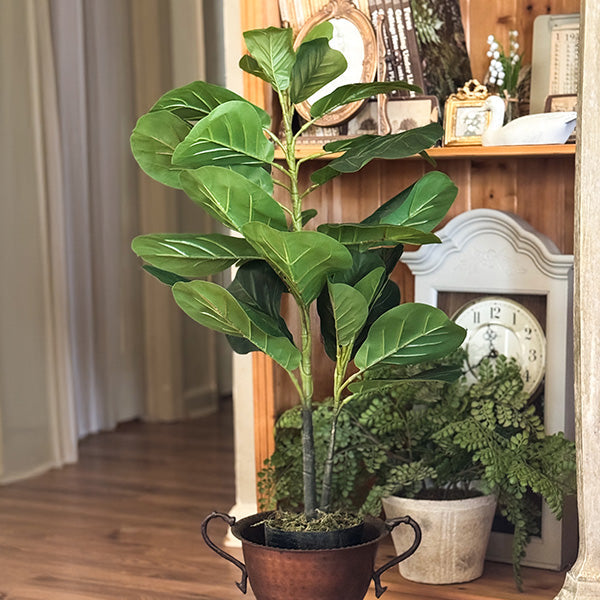 Avelena | 38 Zoll Faux Fiddle Leaf Fig mit Topf