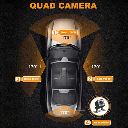 Avelena | 360° Auto-Dashcam | DashGard Pro CX360 | Full HD Fahrtenrekorder mit Nachtsicht & Parküberwachung