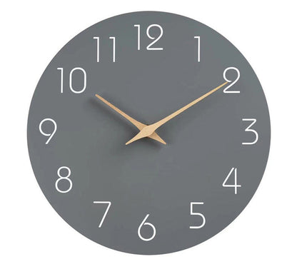 Avelena | Einfache Farbige Stille Wanddekorationsuhr 12 Zoll