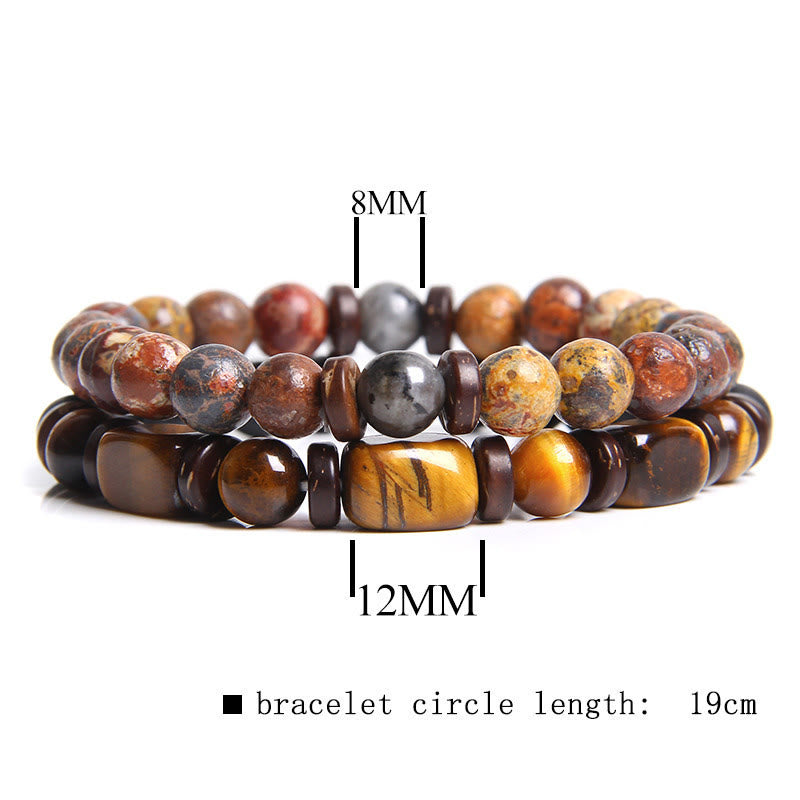 Avelena | Afrikanisch Türkis & Tigerauge Armband Naya