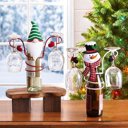 Avelena | Urlaub Weinflasche & Glas Halter - Weihnachtsdekoration
