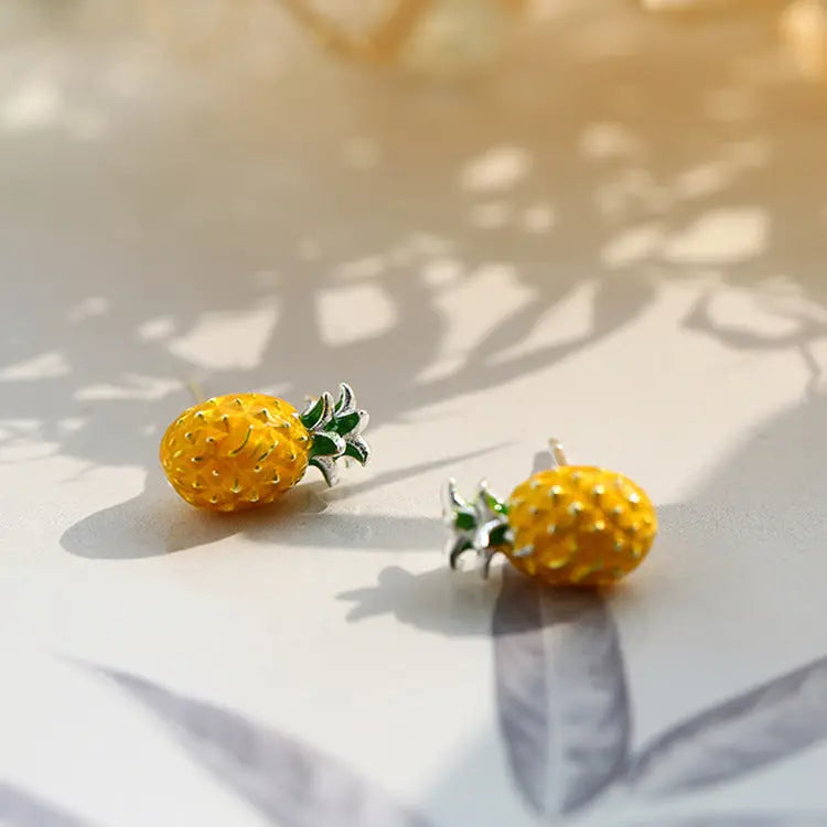 Avelena | Ananas Stecker Ohrringe - Süßer Stil