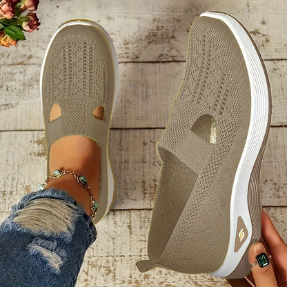 Avelena Leichte Strick-Cut-Out Sneaker für Damen | Atmungsaktiv für den Alltag