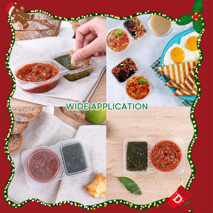 Avelena | Doppel-Compartment Snackbehälter mit Deckeln