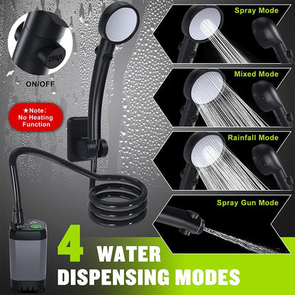 Avelena | Tragbare wiederaufladbare Outdoor-Camping-Duschpumpe